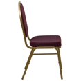 thumbnail image 4 of Bowery Hill Fabric Upholstered Dome Back Banquet Stacking Chair in Burgundy Red, 4 of 10
