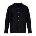 thumbnail image 4 of RKSTN Jackets for Men Fall Fashion Solid Color Pocket Button Thin Cool Shirt Mens Coats, 4 of 4