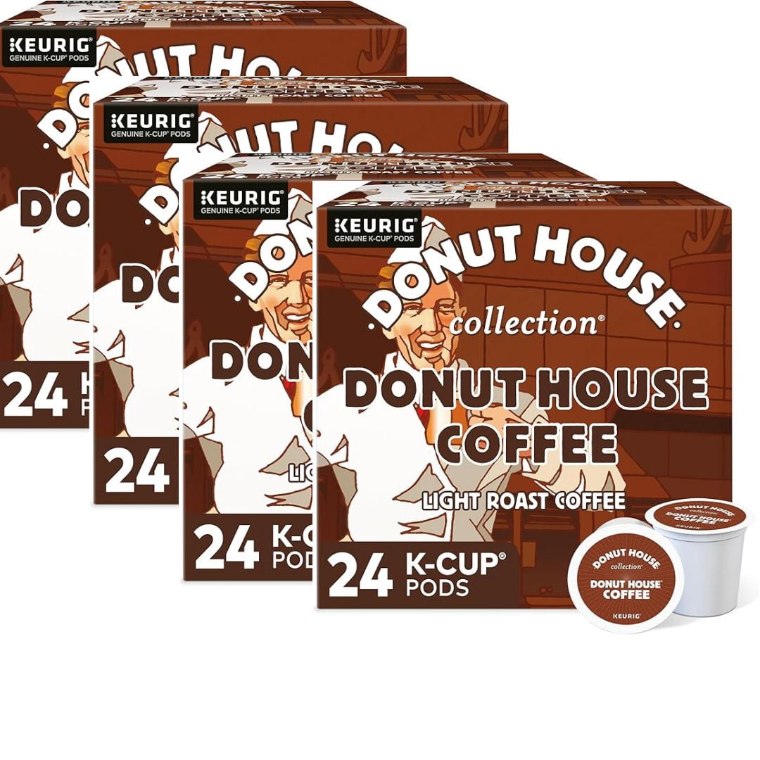 Donut house collection Regular K-Cup Coffee Pods, 96 Count ( 4 pack )