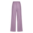 thumbnail image 5 of 2025 Women High Waisted Wide Plus Size Pants for Women Work Casual High Waist Leg Pants Casual Drawstring Elastic Trousers Comfy Straight Linen Pants for Women Casual Leg Long Pants with, 5 of 5