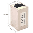thumbnail image 3 of Lot de 5 Adaptateur Ethernet Cat6 A Patch de Couplage Câble Adaptateur RJ45 Connecteur LAN Cat6 Extension Câble LAN Couplage RJ45, 3 of 9