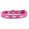 thumbnail image 1 of Collier pour Chien avec Nœud Papillon Blanc Rose Vif Taille 14, 1 of 1