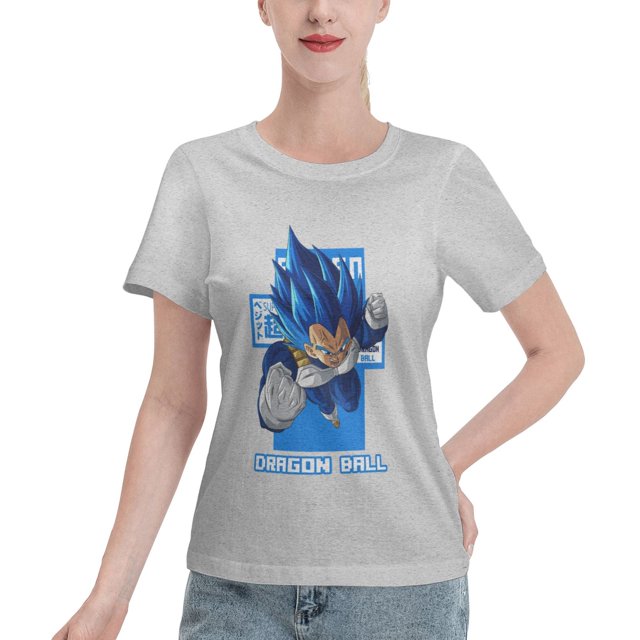 T-Shirt Basique à Manches Courtes pour Femmes Super Saiyan