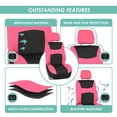 thumbnail image 4 of FH Group Light & Breezy Flat Cloth Car Seat Cover Set For Car Truck SUV Van Pink - Rear, 4 of 5