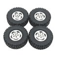 thumbnail image 4 of lionlar 4 Pieces RC Car Wheels and Tires RC Tires with Wheel Rim,Replace RC Upgrade Part Argent, 4 of 9