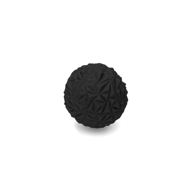 Zenzation Mini Balle de Massage - Noire, une Balle de Massage Sphérique Noire Compacte avec une surface Texturée de Crêtes Triangulaires Conçue pour Cibler les points d'Acupression, Soulager la tension Musculaire et Favoriser la Récupération Entraînement Physique, Convient pour une Utilisation en Déplacement.