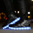 thumbnail image 2 of REDARER Boys' LED Light Up Sneakers – 7-Color USB Rechargeable High Top Luminous Shoes,for Size 9-9.5 Years, 2 of 6