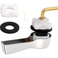 thumbnail image 4 of Poignée de Toilette Universelle à Montage Frontal, Levier de Chasse d'Eau de Remplacement avec Chaînes à Rabat en Acier Inoxydable, Poignée de Réparation de Toilette - Chrome, 4 of 5