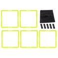 thumbnail image 2 of Agility Rings, 5Pcs 16.7x16.7x0.47in PP Multifunctional Quadrilateral Agility Training Rings Agility Training Equipment with Carrying Strap and Clip for Basketball, Football, 2 of 7
