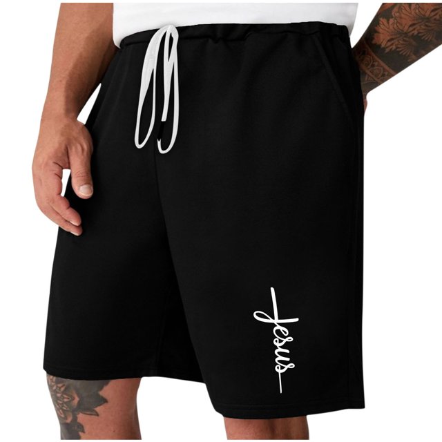 Diufon Men's Athletic Shorts Drawstring Waisted Outdoor Sport Shorts Spring Summer Hiking Shorts with Pockets