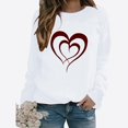 thumbnail image 1 of BVOFAR Chandails à Manches Longues de la Saint-Valentin pour Femmes Décontractés Mignons T-Shirts Graphiques Cœur d'Amour Tendance Col Rond Hauts 2025, 1 of 3