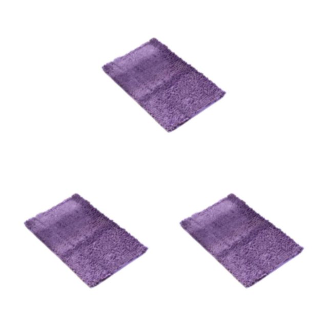 mmirethe Polyester Soft Chenille Rug - Prompt And Strong Absorption No Shedding Soft Texture Absorbent Light Purple 40cm*60cm 3Set
