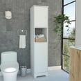thumbnail image 2 of TUHOME Ibis Linen Cabinet  Engineered Wood Storage Cabinets in  White, 2 of 9