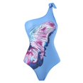 thumbnail image 4 of Maillot de Bain une Pièce pour Femmes avec Jupes Maxi Bikini Enveloppantes 2 Pcs Imprimé Floral Maillot de Bain Contrôle du Ventre Ensemble Tankini, 4 of 8