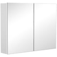 thumbnail image 1 of HOMCOM Wall Mount Medicine Cabinet with Mirror Adjustable Shelf 2 Doors, 1 of 10