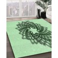 thumbnail image 3 of Ahgly Company Machine Washable Indoor Rectangle Transitional Mint Green Area Rugs, 8' x 12', 3 of 7