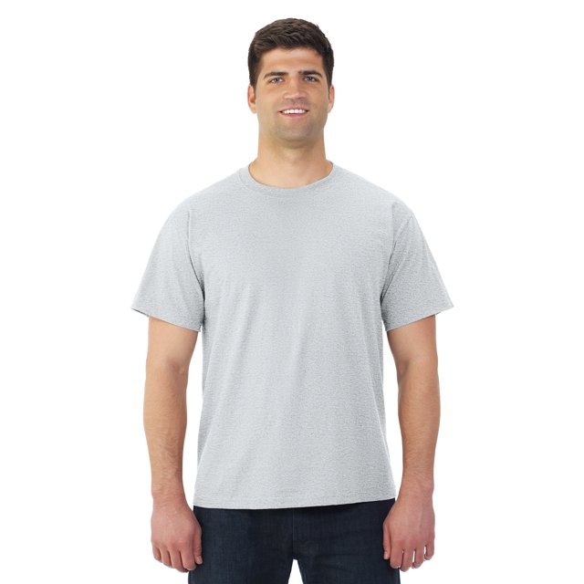 Jerzees Adult HiDENSI-T Short Sleeve Crew T-Shirt, 4X, Ash