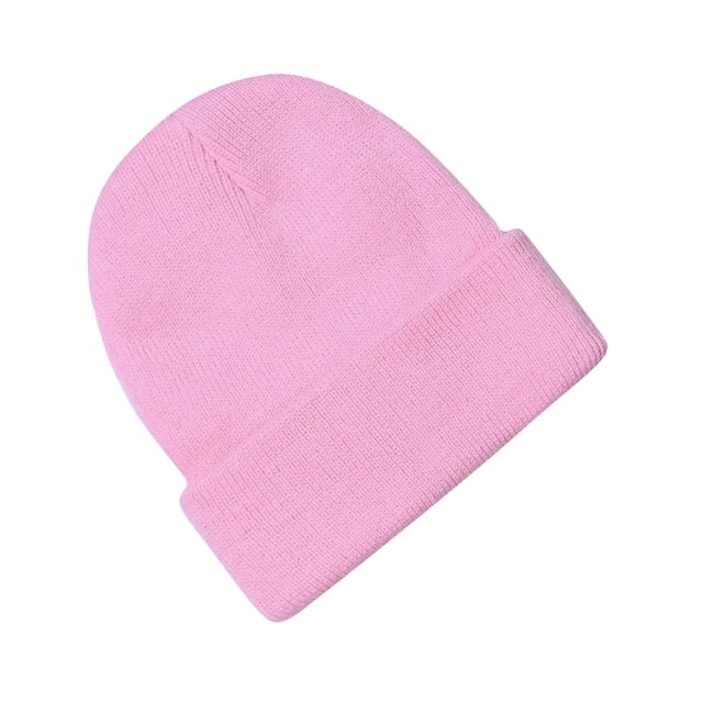 Pisexur Baby Hats Solid Color Ribbed Knit Beanie Hats Fashion Fall Winter Warm Soft Skull Caps for Age 0-3 Years