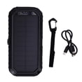 thumbnail image 2 of Solar Power Bank, 4 Cables 20000mAh Power Bank  for Emergency Orange,Black, 2 of 7