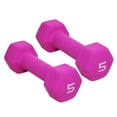 thumbnail image 2 of CS 32lb Neoprene Dumbbell Set with Rack-Green,Pink,Blue, 2 of 6