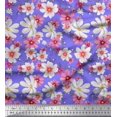 thumbnail image 1 of Soimoi Poly Georgette Fabric Cosmos Floral Print Fabric by Yard 42 Inch Wide, 1 of 3