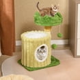 thumbnail image 4 of Gymax Modern Small Cat Tower w/ Sisal Scratching Posts Plush Padded Perch Large Condo, 4 of 10