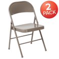 thumbnail image 4 of 2 pièces Chaise pliante de la série HERCULES en métal gris à double entretoise, 4 of 9