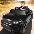 thumbnail image 2 of Costway Land Rover pour Enfants, Voiture à Chevaucher avec Télécommande, Lumières DEL, Musique, Klaxon, Noir, 2 of 10