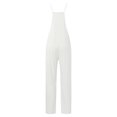 thumbnail image 4 of TrendOFT Jumpsuits For Women Casual Summer Solid Loose Pocket Spaghetti Strap Wide Leg Womens Overalls Rompers White M, 4 of 5