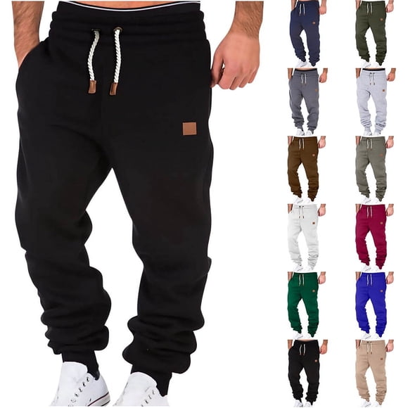 LIBRCLO Mens Sweatpants with Pockets - Sweat Pants Joggers & Sweatpants Men, Black XXL