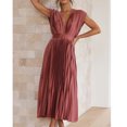 thumbnail image 3 of Robes d'Été pour Femmes 2023 Robes pour Femmes Liquidation Robe Élégante pour Femmes à Col en V Ample Sans Manches à Fermeture Éclair Sans Manches Dos Nu, 3 of 8