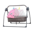 thumbnail image 4 of Siruishop Automatic Baby Bassinet Melodies Timer for 0-18 Months Auto Rocking Bassinet pink, 4 of 8