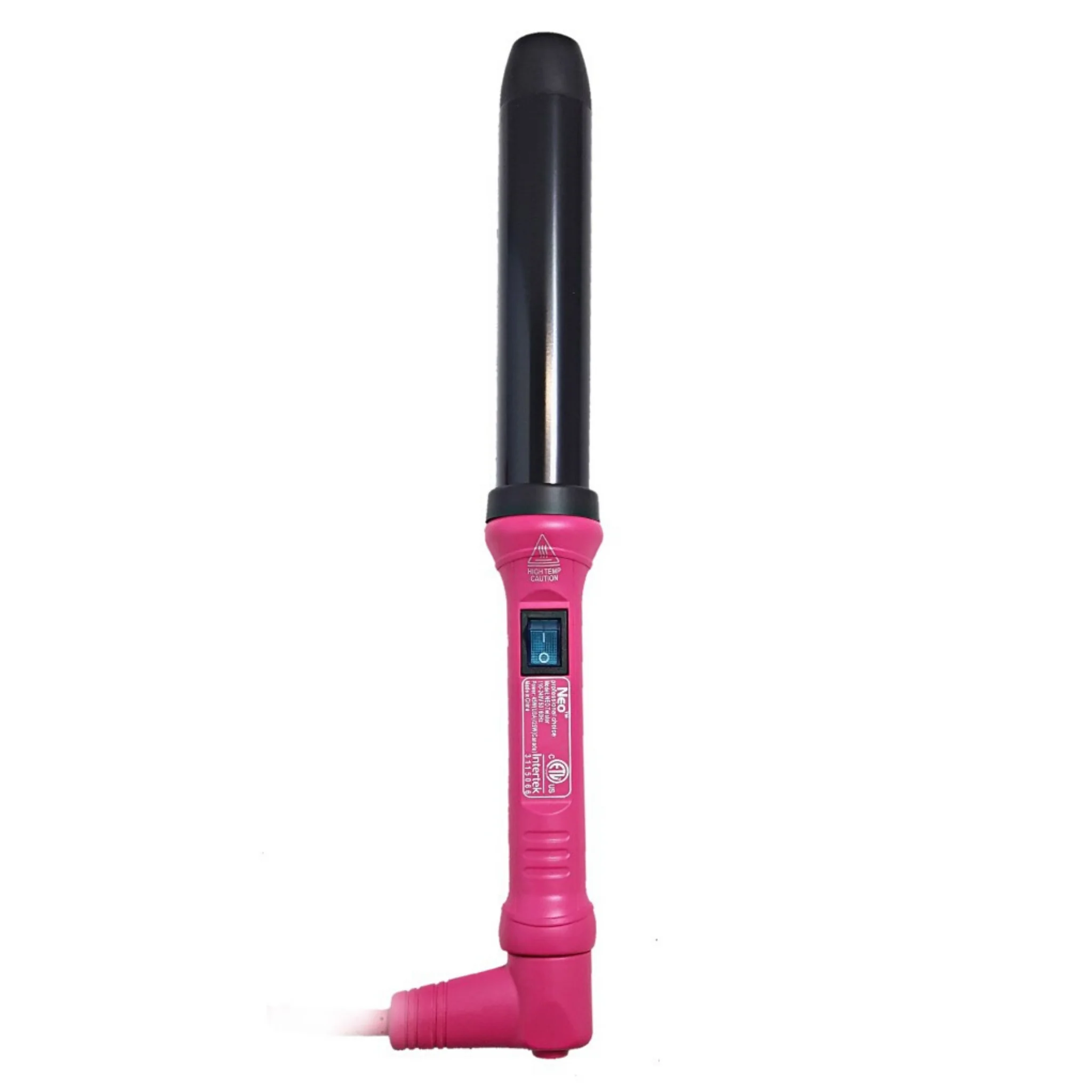 NEO Hot Pink Twister 32mm Curling Iron Wand - Infrared Technology,Perfectly Defined, Long Lasting Curls