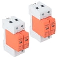 thumbnail image 3 of 2Pcs Voltage Arrester Devices SPD Surge Protective Device 2P 420V AC Arrester Protector Home Circuit Breaker DIN Rail Mount PC Flame Retardant Shell, 3 of 7