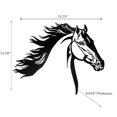 thumbnail image 2 of Metal Black Wall Decor Running Horse Head, 2 of 3