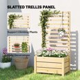 thumbnail image 4 of Outsunny Jardinière Surélevée en Bois avec Treillis et Trou de Drainage, 4 of 10
