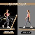thumbnail image 4 of YOYO 2 in 1 Folding Treadmill, 2.25HP Under Desk Electric Treadmill, Installation-Free with Bluetooth Speaker, Remote Control and LED Display, Walking Jogging for Home Office Use, 4 of 8