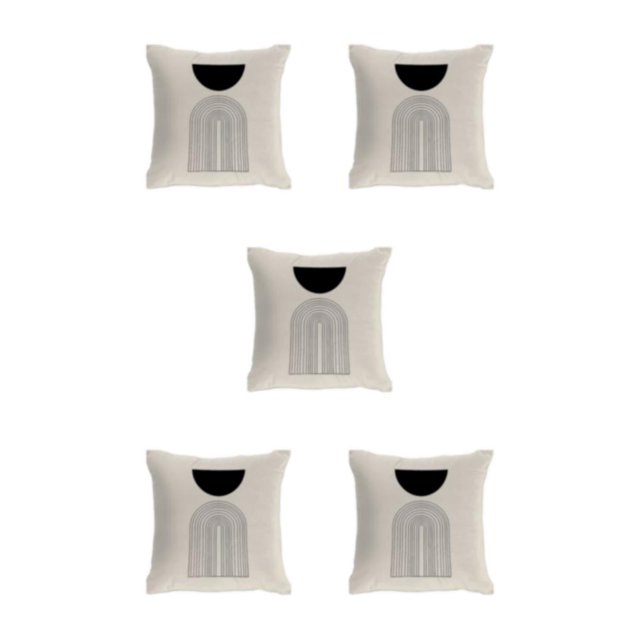 kurtrusly Easy-to-Clean Throw Pillows Cover Fit For Any Room Various Colors Polyester Cushion Cover Pillow Cover Soft Durable W0134-4 5Set