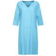 thumbnail image 2 of 2025 et Robes d'Été en Lin à Manches Courtes pour Femmes Vacances Semi-Décontractées Robe à Col en V Profond pour Femmes Robe Mini à Col en V Robes Femmes Couleur Unie Femmes, 2 of 6