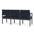 thumbnail image 5 of Lenox Steel Reception Waiting Room 3 Seats Chair / Charcoal Steel / Blue, 5 of 5