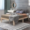 thumbnail image 3 of Gymax 14'' Full Size Wooden Platform Bed Frame w/ Strong Slat Support Natural, 3 of 7