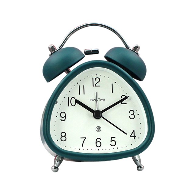 Maytalsory Loud Alarm Clock For Bedroom With Nightlight Function Metal Bell Battery Powered Battery Powered Dark green