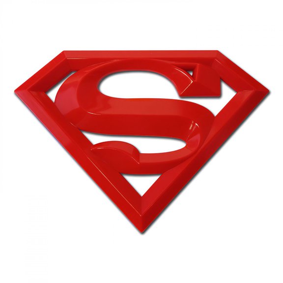 Superman Logo Emblème de Voiture Coloris Rouge