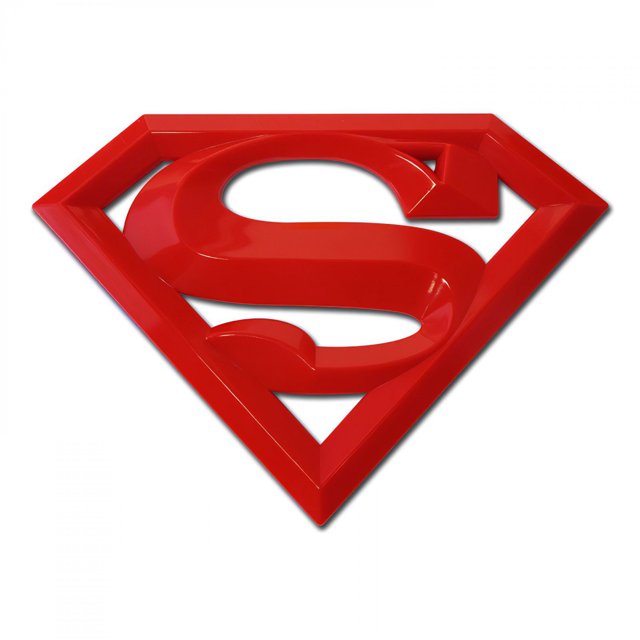 Superman Logo Emblème de Voiture Coloris Rouge
