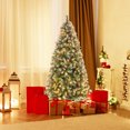 thumbnail image 3 of Patiojoy 6.5FT Pre-lit Artificial Christmas Tree Pre-decorated Hinged Xmas Tree with 909 Branch Tips 420 LED Lights 8 Light Modes, 3 of 10