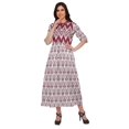 thumbnail image 2 of Moomaya Robe Kurti d'Été à Manches Courtes Imprimée, Tunique Ligne A pour Femmes, 2 of 5