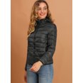 thumbnail image 4 of INSPIRE CHIC Women's Hooded Packable Thickened Zip Down Short Puffer Coat, 4 of 6
