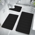 thumbnail image 1 of Meitianfacai 3 Pcs Bathroom Rugs, Soft Memory Foam Bath Mat Set - Non Slip Absorbent Thick Bath Matt, Rubber Back Shower Rug Toilet Mats Bath Mats for Bathroom Floor Toilet Door Mat Washable, 1 of 9