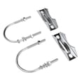 thumbnail image 3 of Antenna Mast Clamp Strong and Secure, Versatile Mounting, All Weather, Easy Installation for Mast with Double Antenna Mast Clamp Kit Iron V Jaw Block, U, 3 of 8