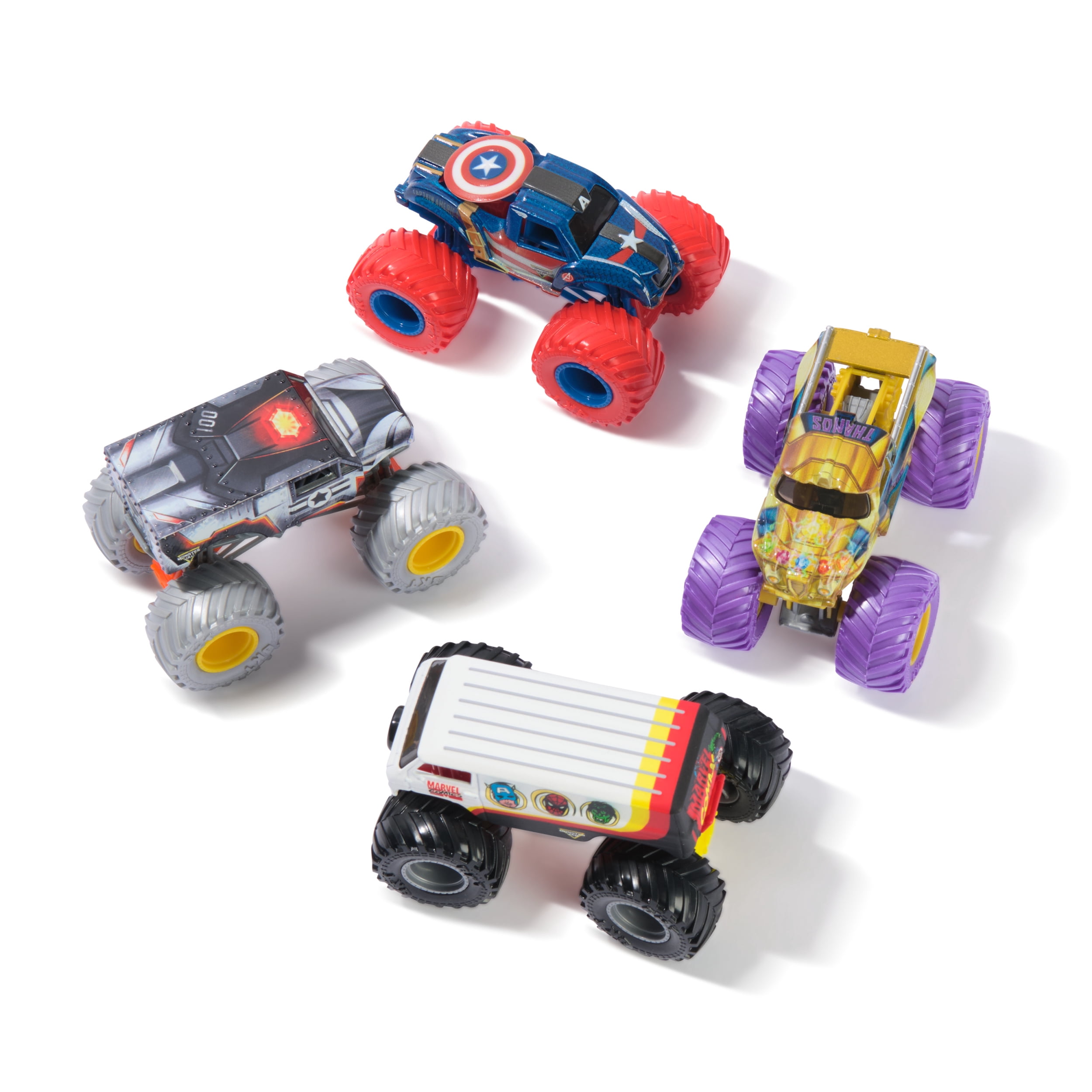 Monster Jam, Marvel Official Thanos Monster Truck, Die-Cast Vehicle, 1:64 Scale, Super Hero Kids Toys for Boys Ages 3 and up